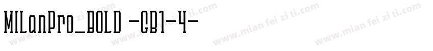 MILanPro_BOLD -GB1-4字体转换
